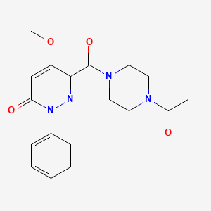 molecular formula C18H20N4O4 B2861659 6-(4-乙酰哌嗪-1-羰基)-5-甲氧基-2-苯基哒嗪-3-酮 CAS No. 921557-91-7
