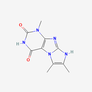 molecular formula C10H11N5O2 B2861663 1,6,7-Trimethyl-1,3,5-trihydro-4-imidazolino[1,2-h]purine-2,4-dione CAS No. 107553-41-3