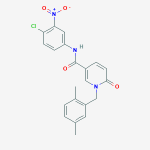 molecular formula C21H18ClN3O4 B2861672 N-(4-chloro-3-nitrophenyl)-1-[(2,5-dimethylphenyl)methyl]-6-oxopyridine-3-carboxamide CAS No. 941884-86-2