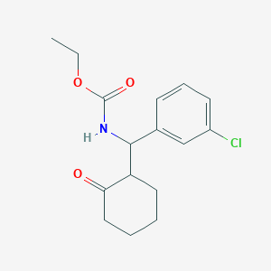 molecular formula C16H20ClNO3 B2861693 N-[(3-氯苯基)(2-氧代环己基)甲基]氨基甲酸乙酯 CAS No. 478063-98-8