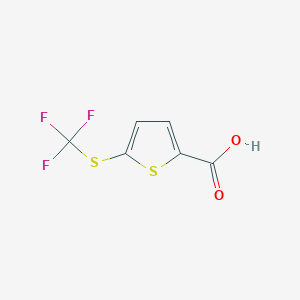molecular formula C6H3F3O2S2 B2861698 5-(三氟甲基硫基)噻吩-2-羧酸 CAS No. 2168359-70-2