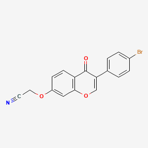 molecular formula C17H10BrNO3 B2861710 2-((3-(4-bromophenyl)-4-oxo-4H-chromen-7-yl)oxy)acetonitrile CAS No. 610764-10-8