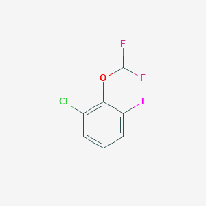 molecular formula C7H4ClF2IO B2861715 1-氯-2-(二氟甲氧基)-3-碘苯 CAS No. 1261670-28-3