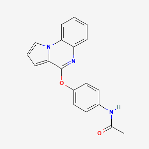 molecular formula C19H15N3O2 B2861717 N-(4-{pyrrolo[1,2-a]quinoxalin-4-yloxy}phenyl)acetamide CAS No. 477886-72-9
