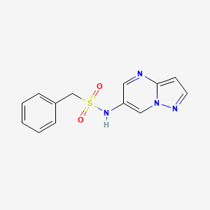 molecular formula C13H12N4O2S B2861722 1-phenyl-N-{pyrazolo[1,5-a]pyrimidin-6-yl}methanesulfonamide CAS No. 2034234-88-1