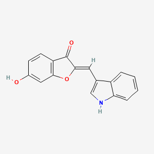 molecular formula C17H11NO3 B2861732 (2Z)-6-hydroxy-2-(1H-indol-3-ylmethylidene)-1-benzofuran-3(2H)-one CAS No. 1346150-92-2