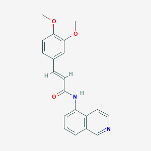 molecular formula C20H18N2O3 B2861738 (2E)-3-(3,4-dimethoxyphenyl)-N-(isoquinolin-5-yl)prop-2-enamide CAS No. 1021021-33-9