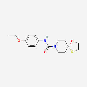 molecular formula C16H22N2O3S B2861762 N-(4-乙氧基苯基)-1-氧杂-4-噻-8-氮杂螺[4.5]癸烷-8-甲酰胺 CAS No. 1351613-66-5