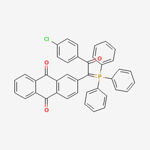 molecular formula C40H26ClO3P B2861772 2-(2-(4-氯苯基)-2-氧代-1-(三苯基膦亚烷基)乙基)蒽-9,10-二酮 CAS No. 130049-23-9