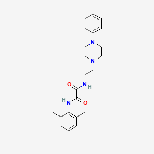 molecular formula C23H30N4O2 B2861773 N1-mesityl-N2-(2-(4-phenylpiperazin-1-yl)ethyl)oxalamide CAS No. 1049394-79-7