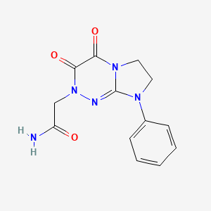 molecular formula C13H13N5O3 B2861781 2-(3,4-二氧代-8-苯基-3,4,7,8-四氢咪唑并[2,1-c][1,2,4]三嗪-2(6H)-基)乙酰胺 CAS No. 941886-95-9