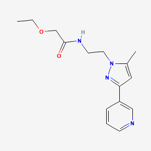 molecular formula C15H20N4O2 B2861782 2-乙氧基-N-(2-(5-甲基-3-(吡啶-3-基)-1H-吡唑-1-基)乙基)乙酰胺 CAS No. 2034374-60-0