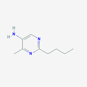 molecular formula C9H15N3 B2861784 2-Butyl-4-methylpyrimidin-5-amine CAS No. 1699189-96-2