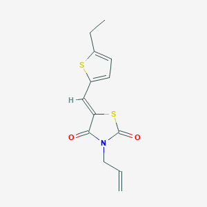 molecular formula C13H13NO2S2 B286180 3-Allyl-5-[(5-ethyl-2-thienyl)methylene]-1,3-thiazolidine-2,4-dione 