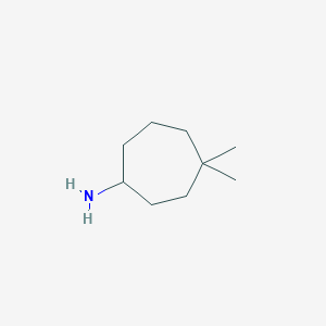molecular formula C9H19N B2861840 4,4-二甲基环庚烷-1-胺 CAS No. 833454-19-6