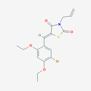 molecular formula C17H18BrNO4S B286185 3-Allyl-5-(5-bromo-2,4-diethoxybenzylidene)-1,3-thiazolidine-2,4-dione 