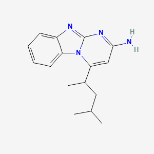 molecular formula C16H20N4 B2861850 4-(1,3-二甲基丁基)嘧啶并[1,2-a][1,3]苯并咪唑-2-胺 CAS No. 254106-41-7