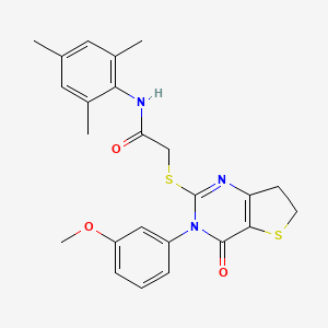 N-mesityl-2-((3-(3-methoxyphenyl)-4-oxo-3,4,6,7-tetrahydrothieno[3,2-d]pyrimidin-2-yl)thio)acetamide