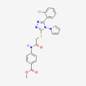 methyl 4-[({[5-(2-chlorophenyl)-4-(1H-pyrrol-1-yl)-4H-1,2,4-triazol-3-yl]sulfanyl}acetyl)amino]benzoate