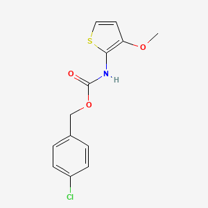 molecular formula C13H12ClNO3S B2861880 4-氯苄基 N-(3-甲氧基-2-噻吩基)氨基甲酸酯 CAS No. 477845-97-9