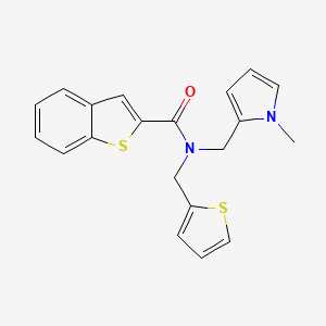 molecular formula C20H18N2OS2 B2861881 N-((1-methyl-1H-pyrrol-2-yl)methyl)-N-(thiophen-2-ylmethyl)benzo[b]thiophene-2-carboxamide CAS No. 2034349-43-2