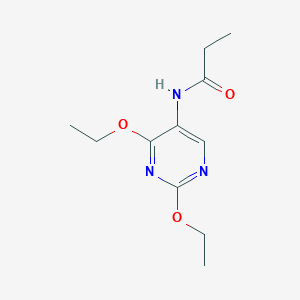 molecular formula C11H17N3O3 B2861882 N-(2,4-diethoxypyrimidin-5-yl)propionamide CAS No. 1448053-10-8