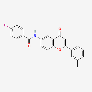 molecular formula C23H16FNO3 B2861896 4-氟-N-[2-(3-甲苯基)-4-氧代-4H-色满-6-基]苯甲酰胺 CAS No. 923131-74-2