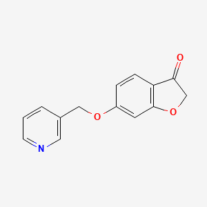 molecular formula C14H11NO3 B2861899 6-(吡啶-3-基甲氧基)-1-苯并呋喃-3-酮 CAS No. 1455709-90-6