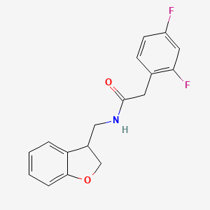 molecular formula C17H15F2NO2 B2861917 2-(2,4-difluorophenyl)-N-[(2,3-dihydro-1-benzofuran-3-yl)methyl]acetamide CAS No. 2097898-76-3