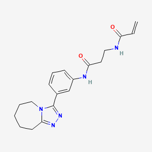 molecular formula C19H23N5O2 B2861918 3-(Prop-2-enoylamino)-N-[3-(6,7,8,9-tetrahydro-5H-[1,2,4]triazolo[4,3-a]azepin-3-yl)phenyl]propanamide CAS No. 2200496-26-8