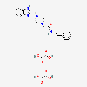 2-(4-((1H-benzo[d]imidazol-2-yl)methyl)piperazin-1-yl)-N-phenethylacetamide dioxalate