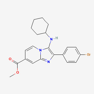 Methyl 2-(4-bromophenyl)-3-(cyclohexylamino)imidazo[1,2-a]pyridine-7-carboxylate