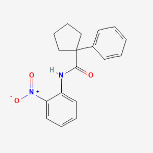 molecular formula C18H18N2O3 B2861930 N-(2-硝基苯基)(苯环戊基)甲酰胺 CAS No. 337497-32-2
