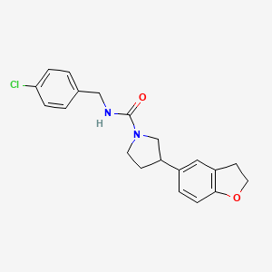 N-[(4-chlorophenyl)methyl]-3-(2,3-dihydro-1-benzofuran-5-yl)pyrrolidine-1-carboxamide