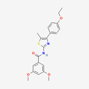 molecular formula C21H22N2O4S B2861937 N-[4-(4-ethoxyphenyl)-5-methyl-1,3-thiazol-2-yl]-3,5-dimethoxybenzamide CAS No. 536732-49-7