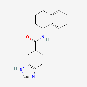 molecular formula C18H21N3O B2861938 N-(1,2,3,4-tetrahydronaphthalen-1-yl)-4,5,6,7-tetrahydro-1H-benzo[d]imidazole-5-carboxamide CAS No. 2034584-18-2