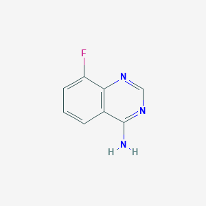 molecular formula C8H6FN3 B2861939 8-氟喹喔啉-4-胺 CAS No. 1378808-30-0
