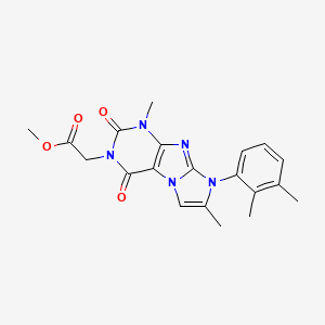 molecular formula C20H21N5O4 B2861944 Methyl 2-[6-(2,3-dimethylphenyl)-4,7-dimethyl-1,3-dioxopurino[7,8-a]imidazol-2-yl]acetate CAS No. 878726-81-9