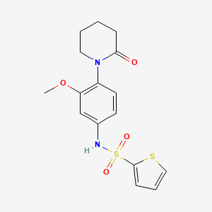 N-(3-methoxy-4-(2-oxopiperidin-1-yl)phenyl)thiophene-2-sulfonamide