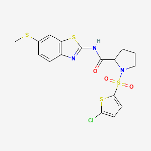 1-((5-chlorothiophen-2-yl)sulfonyl)-N-(6-(methylthio)benzo[d]thiazol-2-yl)pyrrolidine-2-carboxamide