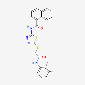 molecular formula C23H20N4O2S2 B2861964 N-[5-[2-(2,3-dimethylanilino)-2-oxoethyl]sulfanyl-1,3,4-thiadiazol-2-yl]naphthalene-1-carboxamide CAS No. 392294-72-3
