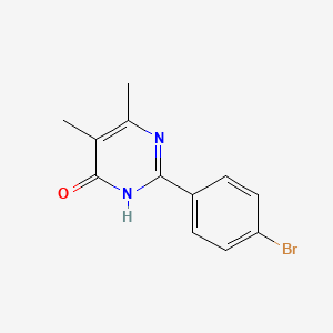 molecular formula C12H11BrN2O B2861965 2-(4-Bromophenyl)-4,5-dimethyl-1H-pyrimidin-6-one CAS No. 864233-65-8