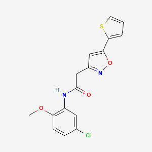 N-(5-chloro-2-methoxyphenyl)-2-(5-(thiophen-2-yl)isoxazol-3-yl)acetamide