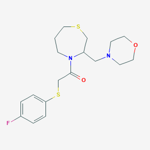 2-((4-Fluorophenyl)thio)-1-(3-(morpholinomethyl)-1,4-thiazepan-4-yl)ethanone