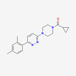 molecular formula C20H24N4O B2861971 Cyclopropyl(4-(6-(2,4-dimethylphenyl)pyridazin-3-yl)piperazin-1-yl)methanone CAS No. 1021131-14-5