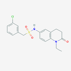 1-(3-chlorophenyl)-N-(1-ethyl-2-oxo-1,2,3,4-tetrahydroquinolin-6-yl)methanesulfonamide