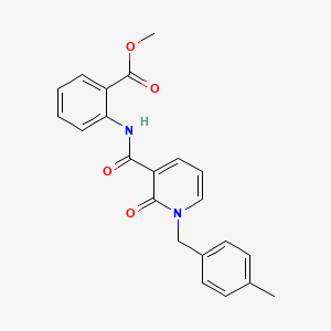 molecular formula C22H20N2O4 B2861987 2-[[1-[(4-甲基苯基)甲基]-2-氧代吡啶-3-羰基]氨基]苯甲酸甲酯 CAS No. 946331-12-0