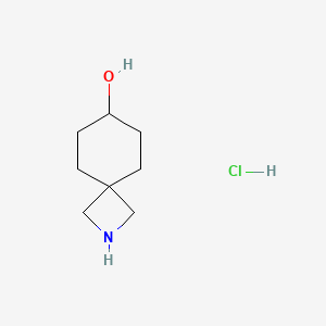 molecular formula C8H16ClNO B2861993 2-Azaspiro[3.5]nonan-7-ol;hydrochloride CAS No. 2306275-14-7