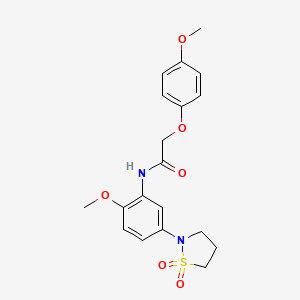 N-(5-(1,1-dioxidoisothiazolidin-2-yl)-2-methoxyphenyl)-2-(4-methoxyphenoxy)acetamide