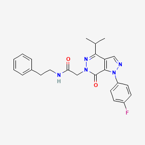 2-(1-(4-fluorophenyl)-4-isopropyl-7-oxo-1H-pyrazolo[3,4-d]pyridazin-6(7H)-yl)-N-phenethylacetamide